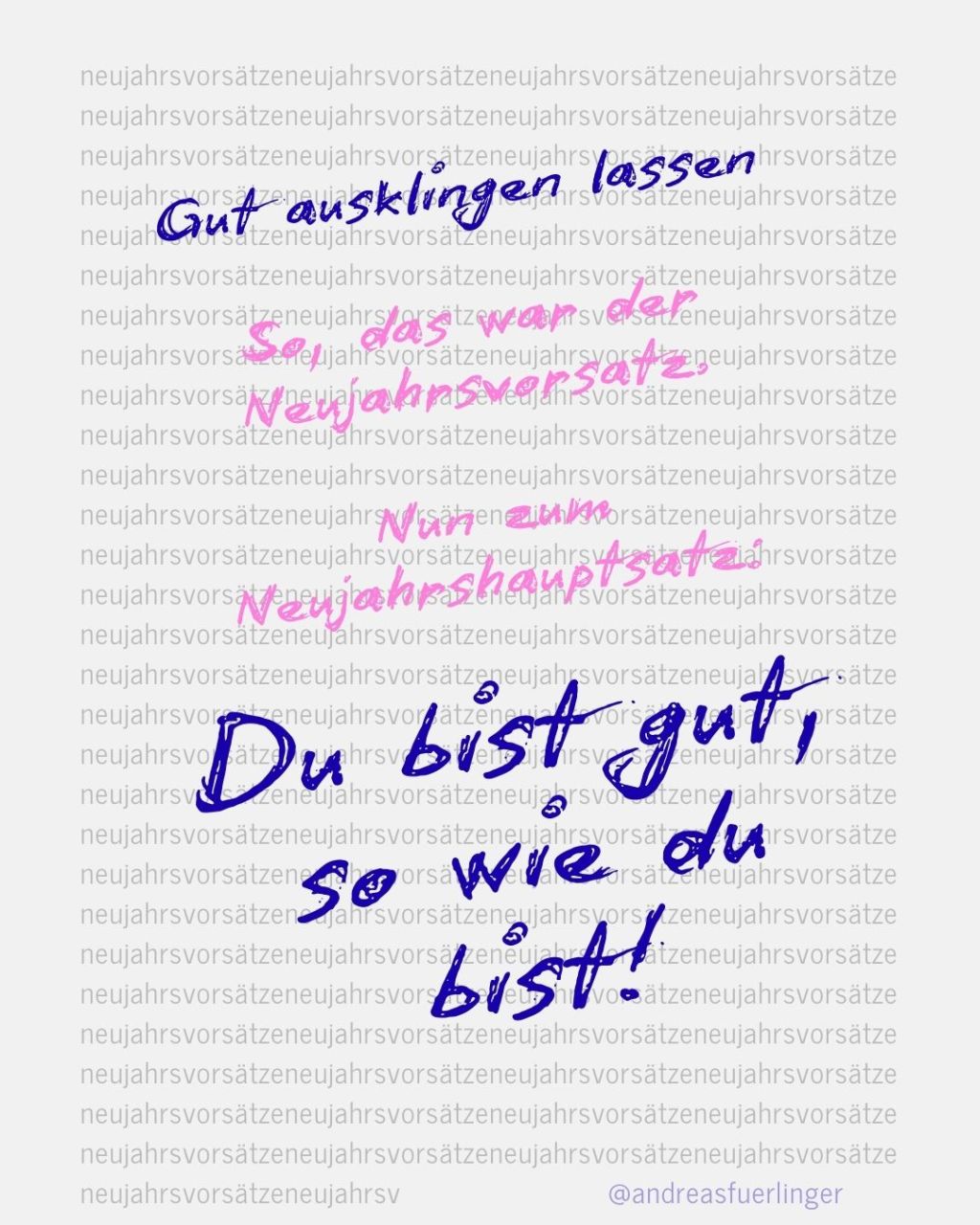 Neujahrsvorsätze und -Hauptsätze